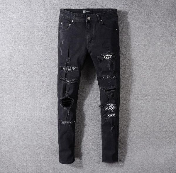2020 new distressed ripped biker jeans slim fit straight motorcycle biker denim pants fashion hip hop mens designer jeans plus6374732, Blue
2020 new distressed ripped biker jeans slim fit straight motorcycle biker denim pants fashion hip hop mens designer jeans plus6374732, Blue