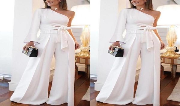 two pieces wide jumpsuit white evening dresses women pant suits one shoulder poet long sleeve casual prom party gowns custom made7176842, Black;red
two pieces wide jumpsuit white evening dresses women pant suits one shoulder poet long sleeve casual prom party gowns custom made7176842, Black;red