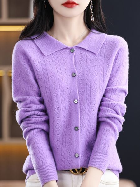 womens knits tees 100% merino wool cardigan sweater for women autumn winter polo collar hollow long sleeve cashmere knitted coat korean fash, White
womens knits tees 100% merino wool cardigan sweater for women autumn winter polo collar hollow long sleeve cashmere knitted coat korean fash, White
