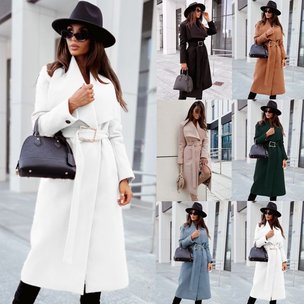 womens wool blends station autumnwinter simple long sleeve button vneck strap woolen coat wear 230822, Black
womens wool blends station autumnwinter simple long sleeve button vneck strap woolen coat wear 230822, Black