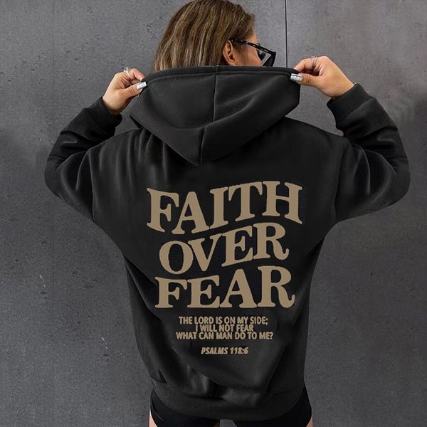 men's hoodies sweatshirts "faith over fear" letter print hoodies women casual long sleeve pullover fashion harajuku pockets, Black
men's hoodies sweatshirts "faith over fear" letter print hoodies women casual long sleeve pullover fashion harajuku pockets, Black