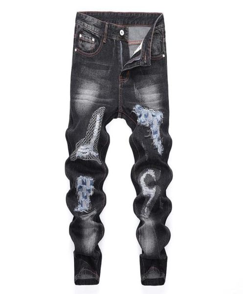 embroidery men039s slim fit stretch jeans autumn and winter new washed frayed embroidered tiger alphabet jeans designer trouser8568400, Blue
embroidery men039s slim fit stretch jeans autumn and winter new washed frayed embroidered tiger alphabet jeans designer trouser8568400, Blue
