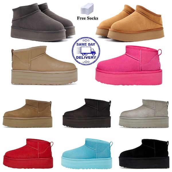 ultra mini boot designer woman platform snow boots fur warm shoes real leather chestnut ankle fluffy booties for women antelope brown colour, Black
ultra mini boot designer woman platform snow boots fur warm shoes real leather chestnut ankle fluffy booties for women antelope brown colour, Black