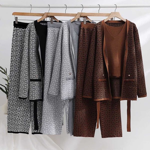 womens two piece pants winter panelled knitted sets fashion long sleeve v neck tie knitwearwide leg pantcamis women ol sweater three pieces, White
womens two piece pants winter panelled knitted sets fashion long sleeve v neck tie knitwearwide leg pantcamis women ol sweater three pieces, White