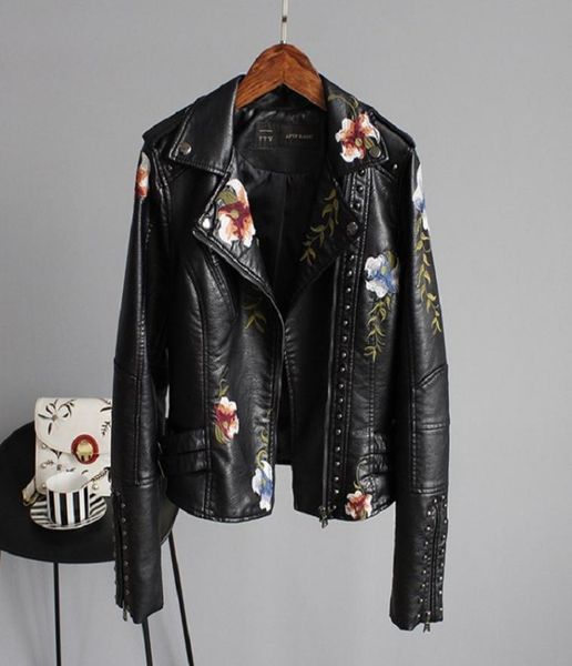 2020 brand women jackets floral print embroidery soft leather female jacket coat casual pu motorcycle punk outerwear9212134, Black
2020 brand women jackets floral print embroidery soft leather female jacket coat casual pu motorcycle punk outerwear9212134, Black