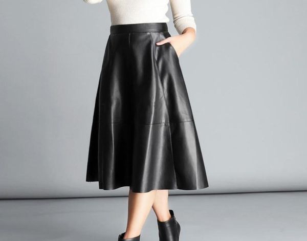 leather skirt women soft mixed sheepskin waist black a line 2021 autumn winter office lady long female skirts3014393
leather skirt women soft mixed sheepskin waist black a line 2021 autumn winter office lady long female skirts3014393