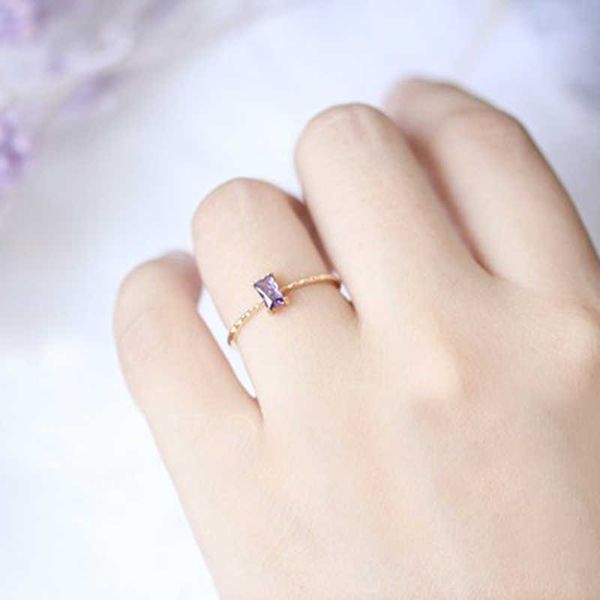 band rings ring for women style square purple crystal light yellow gold color fashion jewelry gift for girls r230822, Silver
band rings ring for women style square purple crystal light yellow gold color fashion jewelry gift for girls r230822, Silver
