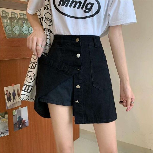 summer high waist anti glow denim short skirt female half length korean version of the a line, Black
summer high waist anti glow denim short skirt female half length korean version of the a line, Black