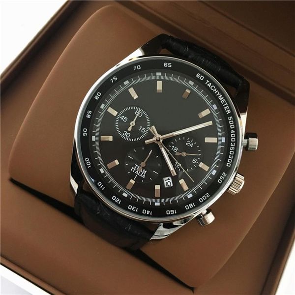 big dial 42mm luxury man black leather watch all subdials work stainless steel watch fashion quartz clock drop shippin262p, Slivery;brown
big dial 42mm luxury man black leather watch all subdials work stainless steel watch fashion quartz clock drop shippin262p, Slivery;brown