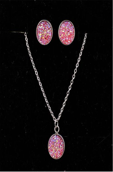 fashion druzy drusy necklace earrings 12mm stainless steel round resin druzy necklace earrings jewelry set5310660, Silver
fashion druzy drusy necklace earrings 12mm stainless steel round resin druzy necklace earrings jewelry set5310660, Silver