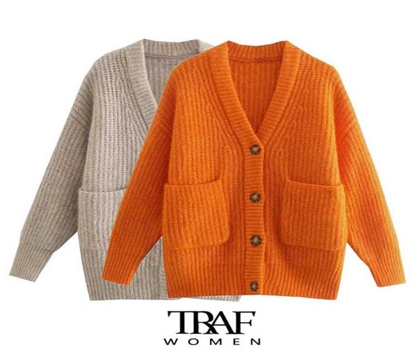 traf za women fashion with pockets loose knit cardigan sweater vintage long sleeve buttonup female outerwear chic 2201243294146, White
traf za women fashion with pockets loose knit cardigan sweater vintage long sleeve buttonup female outerwear chic 2201243294146, White