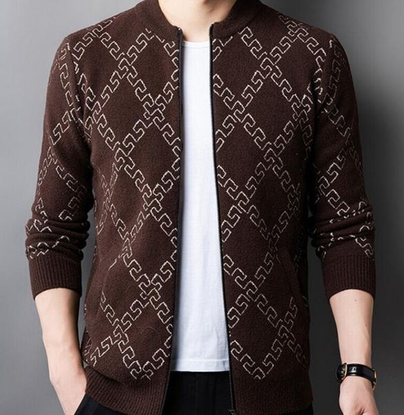 men's sweater designer new casual cardigan sweater jumper men winter fashion striped pockets knit outwear coat, White;black
men's sweater designer new casual cardigan sweater jumper men winter fashion striped pockets knit outwear coat, White;black