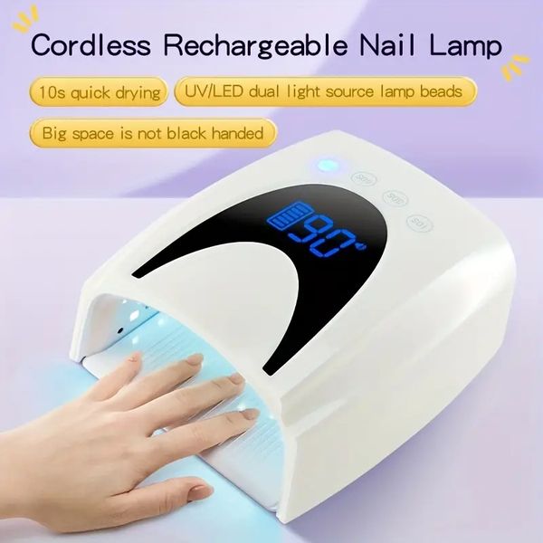 portable rechargeable nail ptherapy lamp - 72w battery powered lithium battery smart nail lamp for manicure drying and nail art - wireless u
portable rechargeable nail ptherapy lamp - 72w battery powered lithium battery smart nail lamp for manicure drying and nail art - wireless u