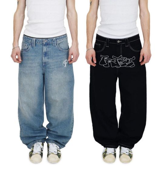men's jeans loose casual wide-leg pants street retro hip-hop printed jeans personality trend fashion black high waist jeans y2k men 230, Blue
men's jeans loose casual wide-leg pants street retro hip-hop printed jeans personality trend fashion black high waist jeans y2k men 230, Blue