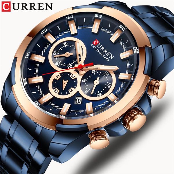 curren fashion casual stainless steel watches men's quartz wristwatch chronograph sports watch luminous pointers clock male256u, Slivery;brown
curren fashion casual stainless steel watches men's quartz wristwatch chronograph sports watch luminous pointers clock male256u, Slivery;brown