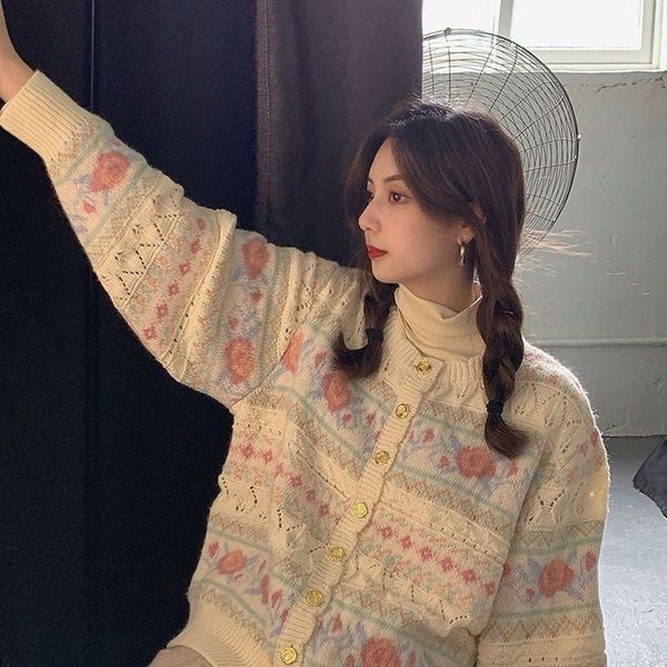 women's knits tees harajuku vintage y2k cardigan hollow out flower jacquard button long sleeve sweater autumn casual loose all match wo, White
women's knits tees harajuku vintage y2k cardigan hollow out flower jacquard button long sleeve sweater autumn casual loose all match wo, White