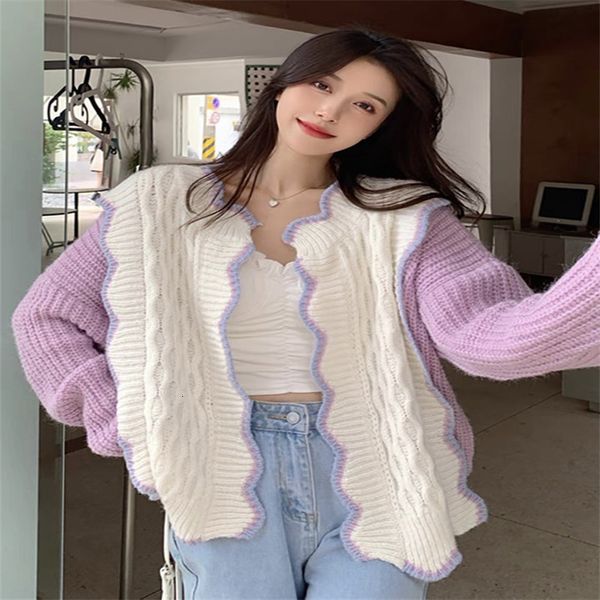 womens knits tees autumnwinter color matching knitted cardigan korean version gentle and sweet sweater for women 230821, White
womens knits tees autumnwinter color matching knitted cardigan korean version gentle and sweet sweater for women 230821, White