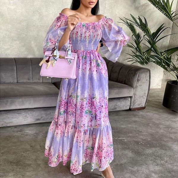 fashion oriented temperament printed strapless long sleeved stitching big swing dress for women, Black;gray
fashion oriented temperament printed strapless long sleeved stitching big swing dress for women, Black;gray