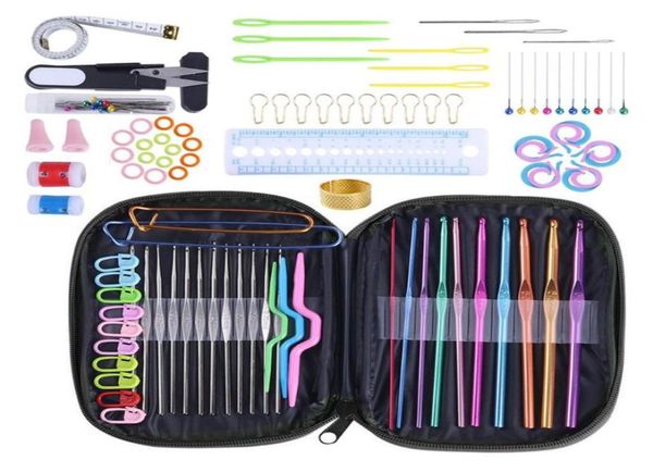 100pc multi coloured aluminium crochet hooks yarn knitting needles set 0665mm portable needle thread supplies sewing9540596, Black
100pc multi coloured aluminium crochet hooks yarn knitting needles set 0665mm portable needle thread supplies sewing9540596, Black