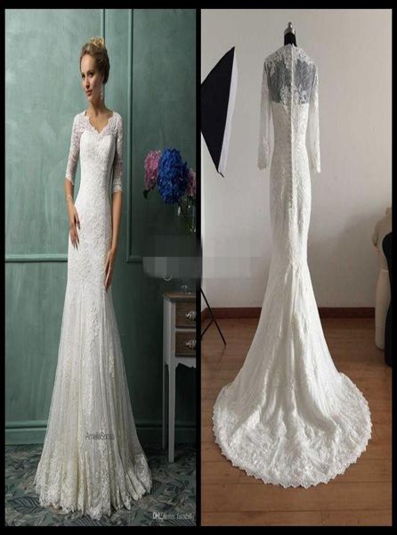 gemma lace 2019 mermaid wedding dresses sheer v neck ivory illusion 12 sleeve vestidos de noiva plus bridal gown amelia sposa new6260211, White
gemma lace 2019 mermaid wedding dresses sheer v neck ivory illusion 12 sleeve vestidos de noiva plus bridal gown amelia sposa new6260211, White