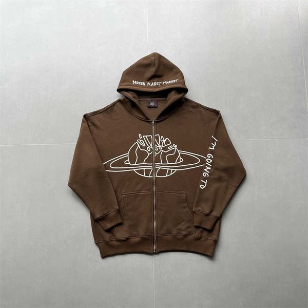 23s broken planet earth zip hoodie men's zipper hoodies st quality design women's sweatshirt trip hip hop sweater, Black;brown
23s broken planet earth zip hoodie men's zipper hoodies st quality design women's sweatshirt trip hip hop sweater, Black;brown