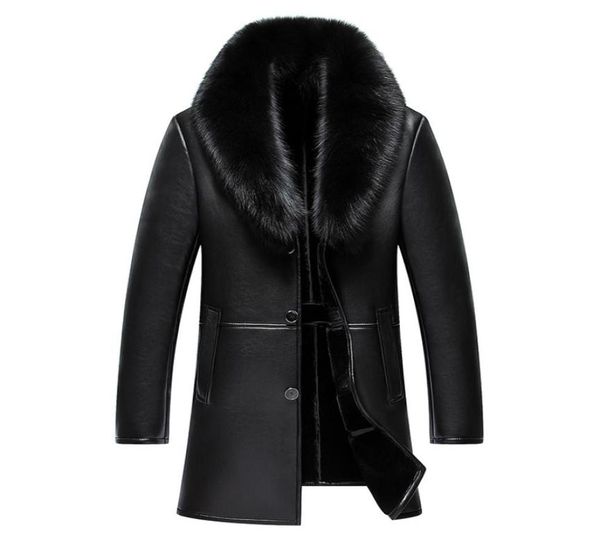 2017 new arrival long real big fur collar men039s winter leather jacket thick warm leather men coat3046409, Black
2017 new arrival long real big fur collar men039s winter leather jacket thick warm leather men coat3046409, Black