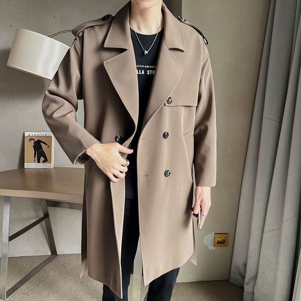 men's jackets trench men oversize solid double breasted loose coat allmatch streetwear turndown collar sashes hombre fashion c16 230821, Black;brown
men's jackets trench men oversize solid double breasted loose coat allmatch streetwear turndown collar sashes hombre fashion c16 230821, Black;brown