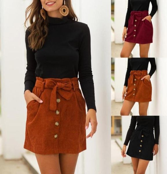 skirts 2021 women spring corduroy hight waist pocket button bow skirt elastic short summer fashion lady club mujer9962902, Black
skirts 2021 women spring corduroy hight waist pocket button bow skirt elastic short summer fashion lady club mujer9962902, Black