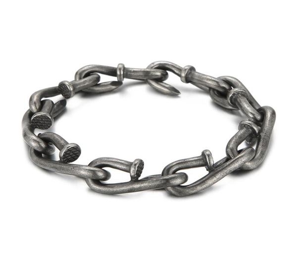 nail link chain bracelets punk men039s retro stainless steel hip hop rock bangle jewelry2853368, Black
nail link chain bracelets punk men039s retro stainless steel hip hop rock bangle jewelry2853368, Black