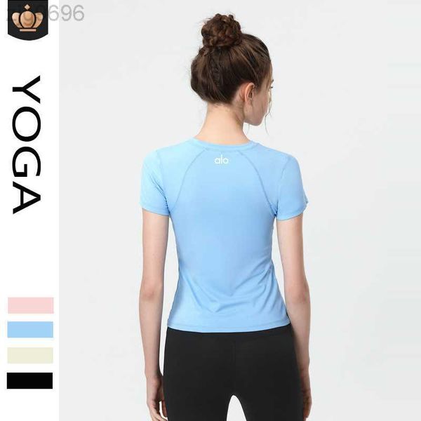 desginer al yoga t shirt aloshort sleeve women's thin running quick dried t-shirt slim fit sports fitness suit, White
desginer al yoga t shirt aloshort sleeve women's thin running quick dried t-shirt slim fit sports fitness suit, White