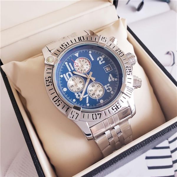 luxury mens watches challenger series stainless steel band 48mm case sub dial works chronograph quarzt watches wristw253l, Slivery;brown
luxury mens watches challenger series stainless steel band 48mm case sub dial works chronograph quarzt watches wristw253l, Slivery;brown