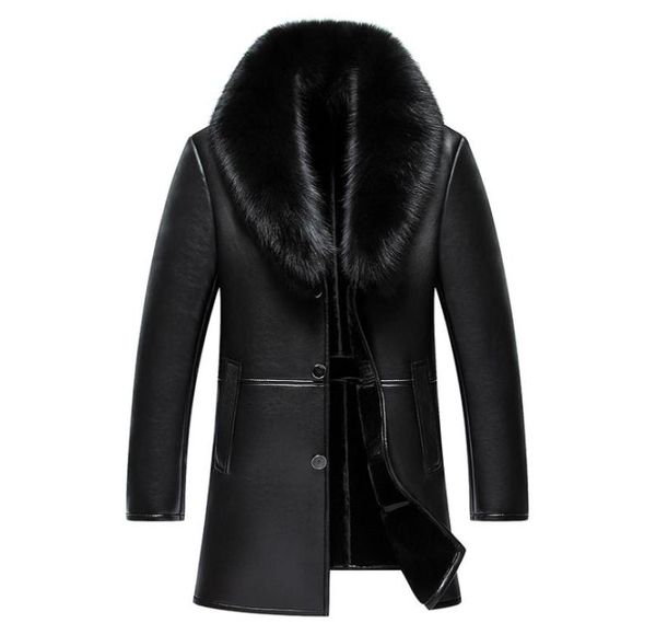 2017 new arrival long real big fur collar men039s winter leather jacket thick warm leather men coat1548152, Black
2017 new arrival long real big fur collar men039s winter leather jacket thick warm leather men coat1548152, Black