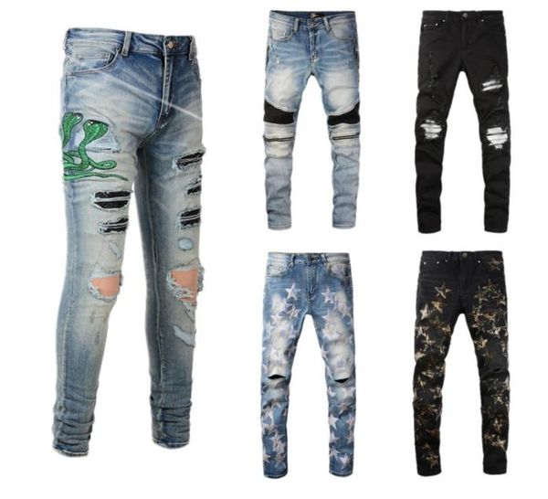 mens designer jeans embroidery of cobra distressed ripped biker skinny slim fit motorcycle bikers denim for men fashion hip hop hi3441433, Blue
mens designer jeans embroidery of cobra distressed ripped biker skinny slim fit motorcycle bikers denim for men fashion hip hop hi3441433, Blue