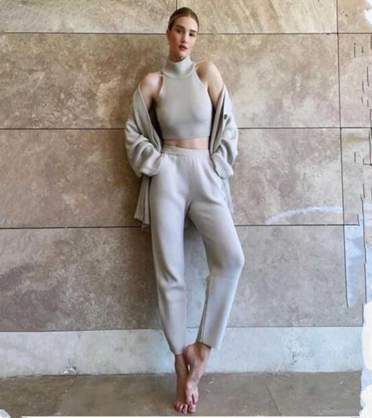 women039s two piece pants autumn winter tracksuit women knitted cashmere blend turtleneck vest oversize cardigan pocket suits 35122808, White
women039s two piece pants autumn winter tracksuit women knitted cashmere blend turtleneck vest oversize cardigan pocket suits 35122808, White