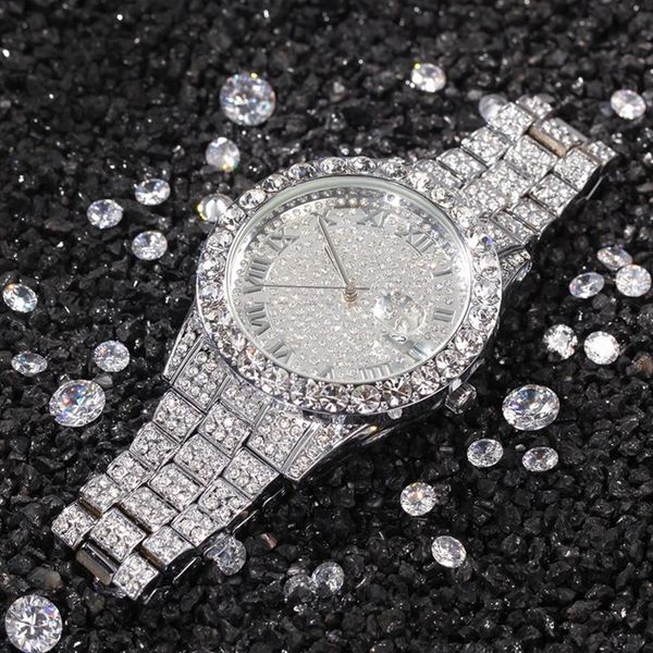 mens watch full diamond iced out watch new fashion hip hop punk gold silver watch303w, Slivery;brown
mens watch full diamond iced out watch new fashion hip hop punk gold silver watch303w, Slivery;brown
