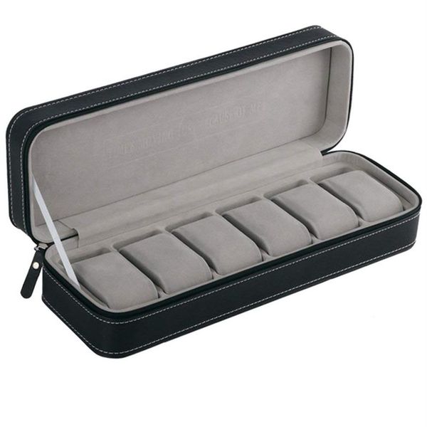 6 slot watch box portable travel zipper case collector storage jewelry storage boxblack2084, Black;blue
6 slot watch box portable travel zipper case collector storage jewelry storage boxblack2084, Black;blue