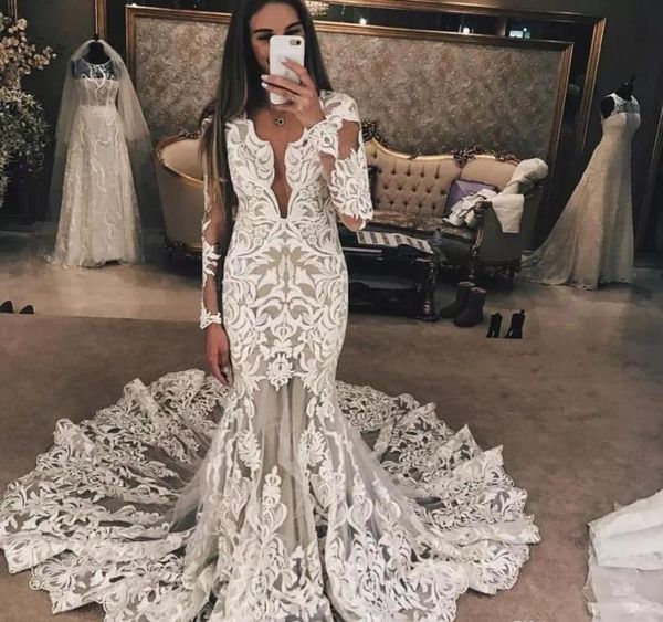 african nigerian wedding dress glamorous mermaid long sleeve lace appliques garden country church bride bridal gown custom made pl6690639, White
african nigerian wedding dress glamorous mermaid long sleeve lace appliques garden country church bride bridal gown custom made pl6690639, White