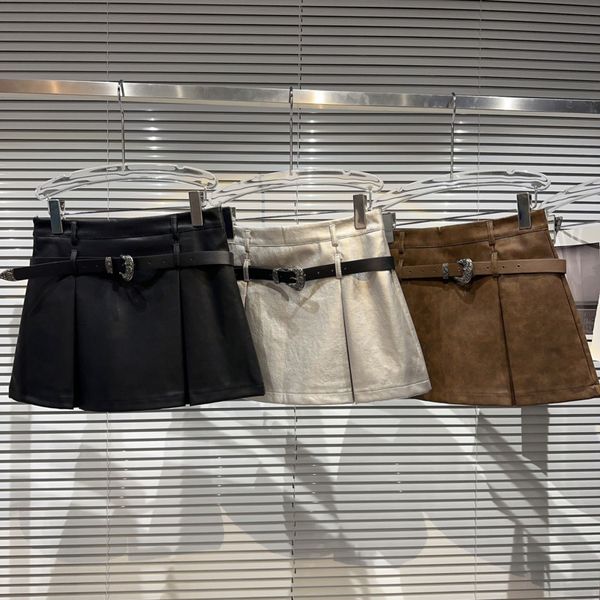 two piece dress borvemays pu leather skirts pleated a line mini high waist solid color all match belt metal button 2023 autumn wz3876 230822, White
two piece dress borvemays pu leather skirts pleated a line mini high waist solid color all match belt metal button 2023 autumn wz3876 230822, White