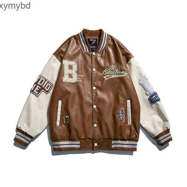 mens varsity pu leather baseball jacket men women vintage embroidery letter patchwork college coats hip hop bomber coat t220816, Black;brown
mens varsity pu leather baseball jacket men women vintage embroidery letter patchwork college coats hip hop bomber coat t220816, Black;brown