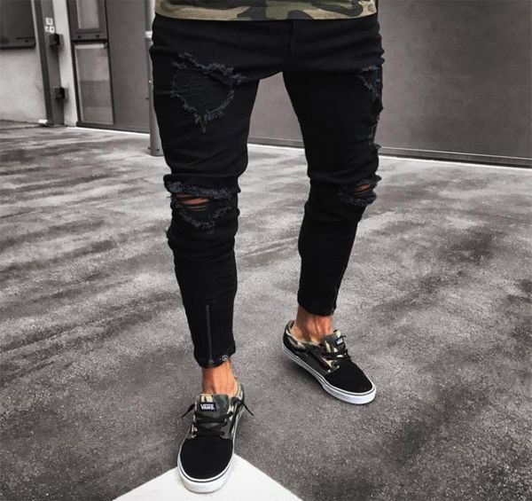 men jeans stretch destroyed ripped design black pencil pants slim biker trousers hole jeans streetwear swag pants9674692, Blue
men jeans stretch destroyed ripped design black pencil pants slim biker trousers hole jeans streetwear swag pants9674692, Blue
