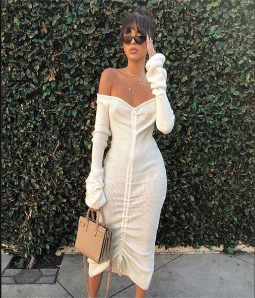 imcute front drawstring bandage women maxi dress slash neck long flare sleeve club party autumn winter off shoulder dress4505448, Black;gray
imcute front drawstring bandage women maxi dress slash neck long flare sleeve club party autumn winter off shoulder dress4505448, Black;gray
