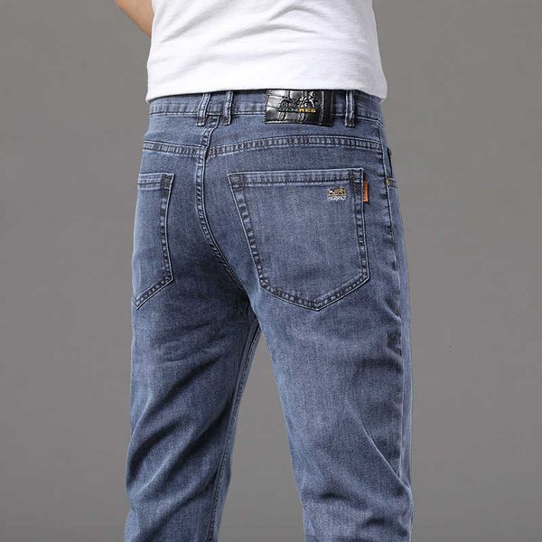 chao brand straight leg jeans men's spring and summer new slim elastic leisure pants youth large, Blue
chao brand straight leg jeans men's spring and summer new slim elastic leisure pants youth large, Blue
