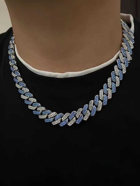 designer diamond blue and white cuban necklaces high-grade bracelet necklaces men and women trend cool hip-hop hundred with accessories, Silver
designer diamond blue and white cuban necklaces high-grade bracelet necklaces men and women trend cool hip-hop hundred with accessories, Silver
