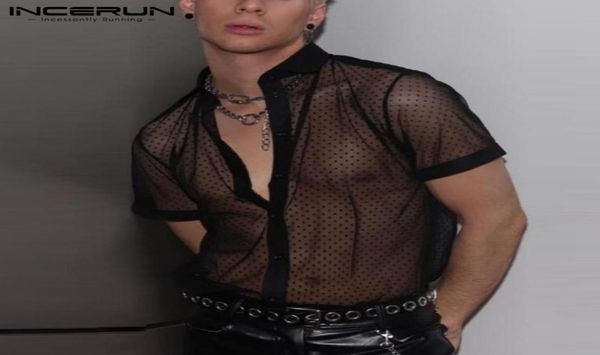 men039s casual shirts 2022 men mesh shirt polka dot print see through lapel short sleeve streetwear party nightclub c4119767, White;black
men039s casual shirts 2022 men mesh shirt polka dot print see through lapel short sleeve streetwear party nightclub c4119767, White;black