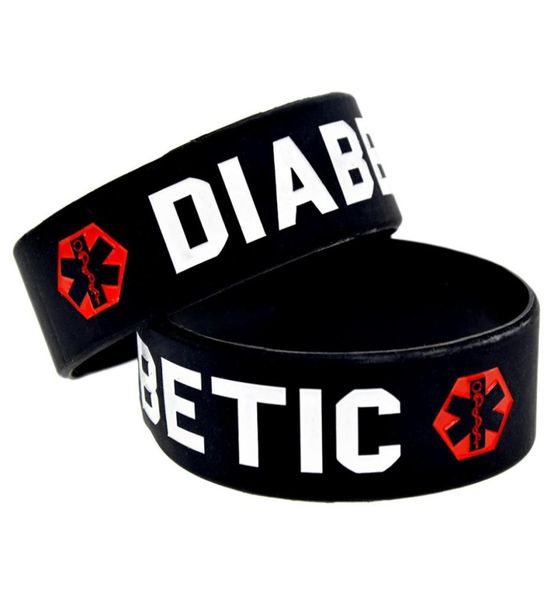50pcs diabetic silicone rubber bracelet 1 inch wide a great message to carry in case emergency7978365, Black
50pcs diabetic silicone rubber bracelet 1 inch wide a great message to carry in case emergency7978365, Black