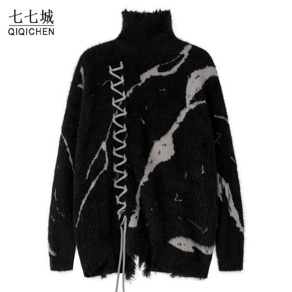 men's sweaters hip hop turtleneck pullover sweaters men y2k gothic jacquard oversize knit sweaters high street jumpers streetwear autum, White;black
men's sweaters hip hop turtleneck pullover sweaters men y2k gothic jacquard oversize knit sweaters high street jumpers streetwear autum, White;black
