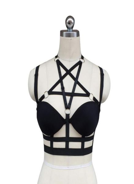 women black harness cage bra gothic harajuku lingerie cage back complex garters belt pentagram body harness cage bra5013618, Black;white
women black harness cage bra gothic harajuku lingerie cage back complex garters belt pentagram body harness cage bra5013618, Black;white