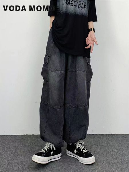 men's jeans autumn harajuku fashion retro high street hiphop pants straight wide leg pants women casual loose big pockets cargo jeans 2, Blue
men's jeans autumn harajuku fashion retro high street hiphop pants straight wide leg pants women casual loose big pockets cargo jeans 2, Blue