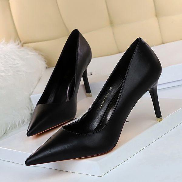 fashion simple versatile women's shoes thin heel high heel shallow mouth pointed professional ol slim women's single shoe size 34-, Black
fashion simple versatile women's shoes thin heel high heel shallow mouth pointed professional ol slim women's single shoe size 34-, Black