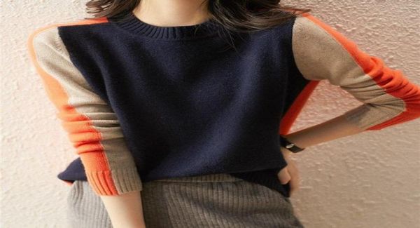 women039s sweaters autumn sweater women long sleeve patchwrk color knit pull femme pulloverwomen039s9566190, White;black
women039s sweaters autumn sweater women long sleeve patchwrk color knit pull femme pulloverwomen039s9566190, White;black